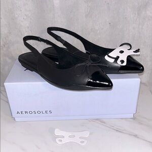 NEW Aerosoles Donna Black Slingback Flats sz 7